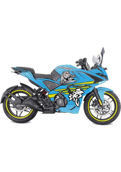 Bajaj RS200 Dog Mavi Sarı Parçalı Kaplama Modeli