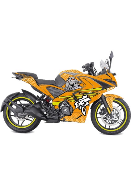 Bajaj RS200 Dog Turuncu Sarı Parçalı Kaplama Modeli