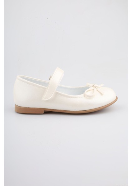 Krem Renk Kız Çocuk Babet Ayakkabı Fiyonklu Çocuk Babet Kız Çocuk Ortopedik Krem Babet fırsatları