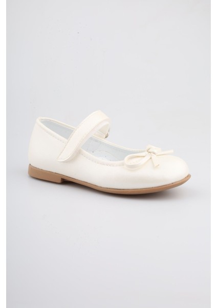 Krem Renk Kız Çocuk Babet Ayakkabı Fiyonklu Çocuk Babet Kız Çocuk Ortopedik Krem Babet indirimleri