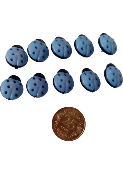 1.3 cm Mavi-Siyah Bebek Düğmesi