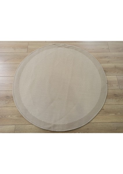 Sisal 9327 Bej / Krem Bordürlü Daire Jüt Sisal Kilim fiyatları