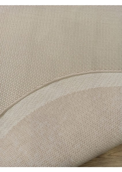Sisal 9327 Bej / Krem Bordürlü Daire Jüt Sisal Kilim modelleri