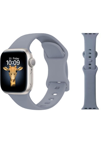 Apple Watch 7 41MM Kordon Şık Spor Görünüm Ayarlanabilir Esnek Silikon Strap Kayış