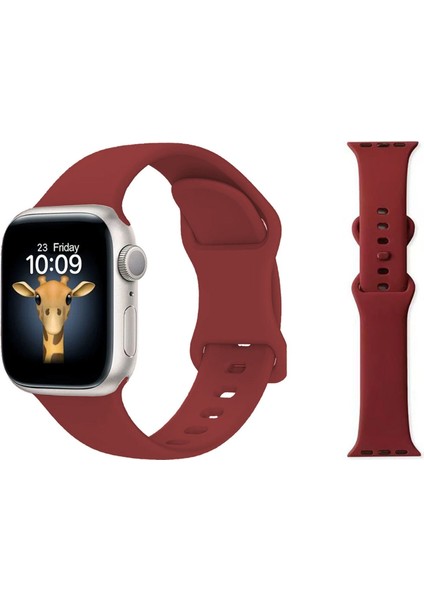 Apple Watch 40MM Kordon Şık Spor Görünüm Ayarlanabilir Esnek Silikon Strap Kayış