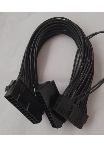 24 Pin 20+4 Çift Çoklu Psu Güç Kaynağı Kablosu Dağıtıcı Adaptör 1 Feet 18AWG Atx Anakart Uzatma Kiti Için