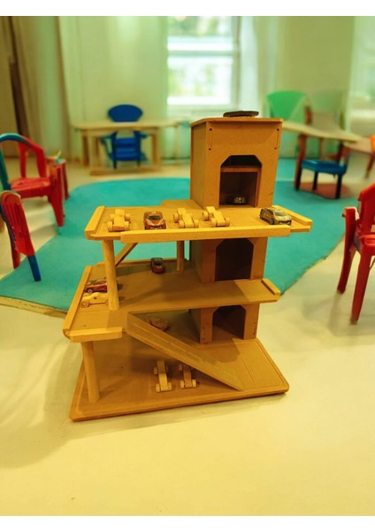 Ahşap Katlı Otopark Garaj Oyuncak ,asansörlü Katlı Otopark ,ahşap Asansörlü Katlı Otopark