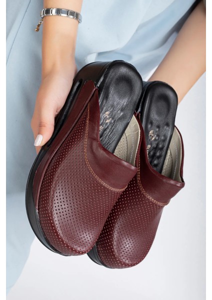 Hakiki Deri Kadın Ortopedik Sabo Terlik - Air Taban - Rahat ve Comforlu - Kaymaz fiyatları