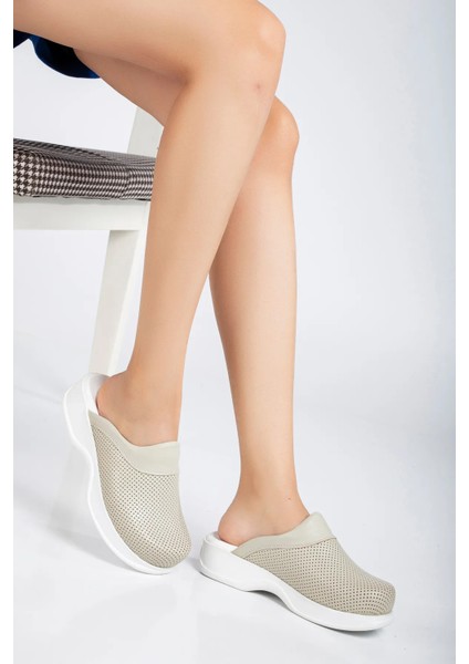 Hakiki Deri Kadın Ortopedik Hemşire - Doktor Terliği - Sabo Terlik - Rahat - Comforlu - Kaymaz Taban