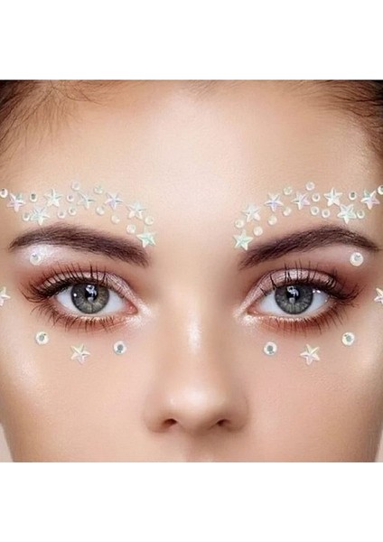 Vücut ve Yüz Taşı Makeup Stickers Kendinden Yapışkanlı Kristal Tektaş Makyaj Taşı Tırnak Taşı fırsatları