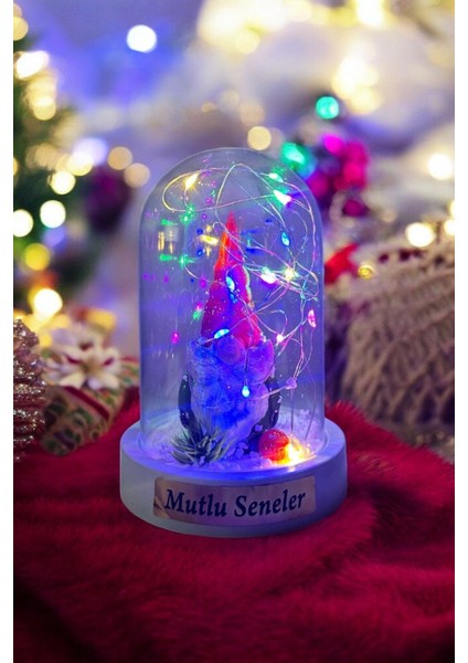 Çam Ağacı Mum ve LED Işıklı Noel Baba Fanus Kutulu Yılbaşı Seti Yılbaşına Özel Hediye Noel Hediyesi indirimleri