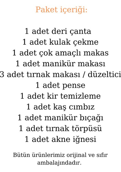 Deri Çantalı Manikür Pedikür Seti 12 Parça Paslanmaz Çelik Ayak El Bakımı Tırnak Bakımı Manikür Seti