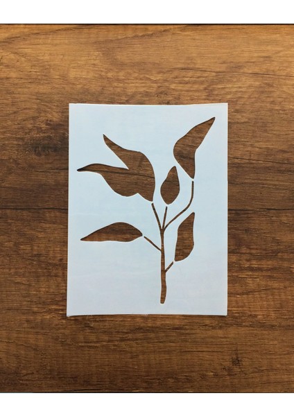 Kır Çiçeği, Floral, Botanik, Yaprak Minimalist Stencil Serisi No.20