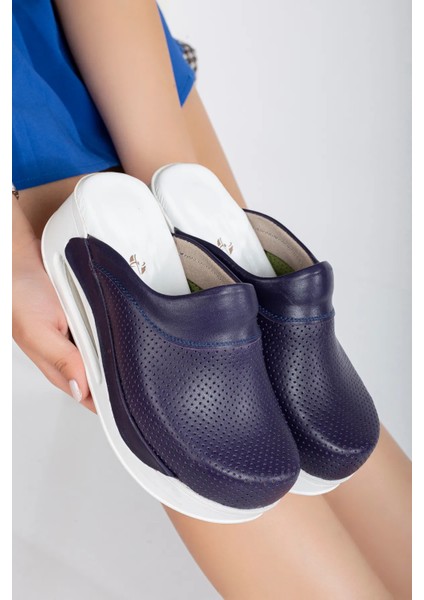 Hakiki Deri Kadın Ortopedik Hemşire - Doktor Terliği - Sabo Terlik - Rahat - Comforlu - Kaymaz Taban modelleri