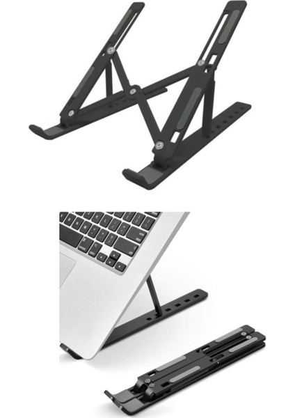 Ayarlanabilir Laptop Notebook Standı 7 Kademeli Dizüstü Bilgisayar Tablet Standı 7 Yükseklik Ayarlı