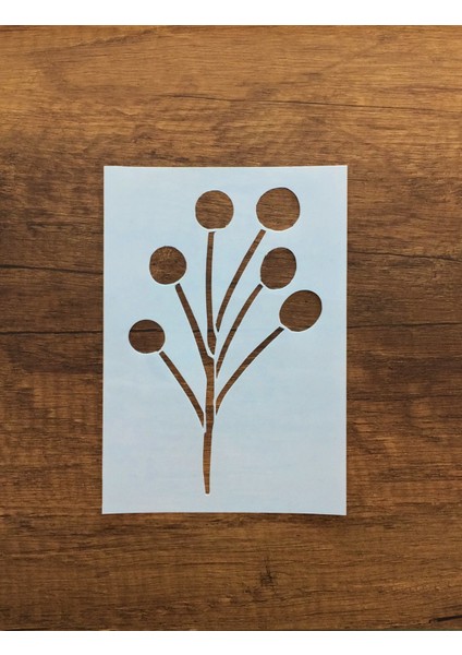 Kır Çiçeği, Floral, Botanik, Yaprak Minimalist Stencil Serisi No.10