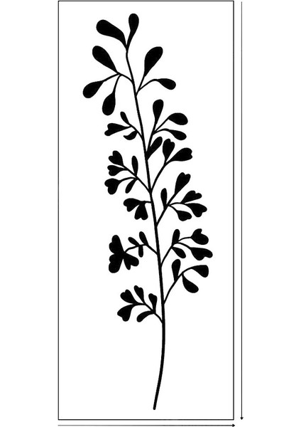 Kır Çiçeği, Floral, Botanik, Yaprak Minimalist Stencil Serisi No.16