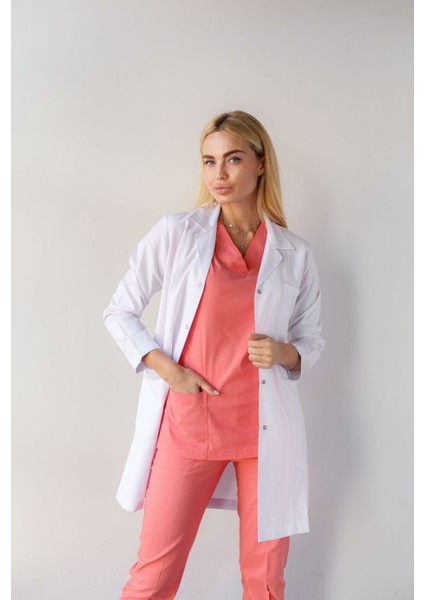 Kadın Doktor Önlüğü,ara Boy Model,gömlek Yaka,öğretmen Önlüğü, modelleri