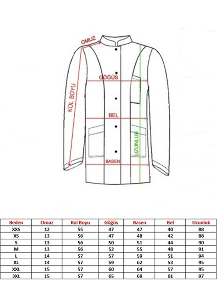 Kadın Doktor Önlüğü,ara Boy Model,gömlek Yaka,öğretmen Önlüğü, indirimleri