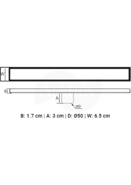 Satine Çelik Gövdeli ve Düz Kapaklı Yalıtım Fileli 50'lik Yandan Çıkışlı "S" Sifonlu Duş Kanalı modelleri