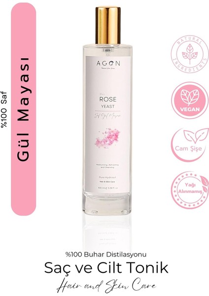 Saf Gül Mayası 100 ml Aydınlatıcı ve Gözenek Sıkılaştrıcı Tonik