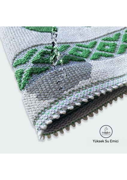 Soffy Krem & Yeşil 2 Adet 50 x 70 cm Banyo Paspası Doğal Pamuk Ayak Paspası Ayak Havlusu indirimleri