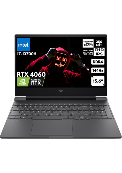 Victus I7-13700H 32GB 1 Tbssd RTX4060 15.6" Fhd Windows 11 Home Gaming Notebook 8U846EAHMF43