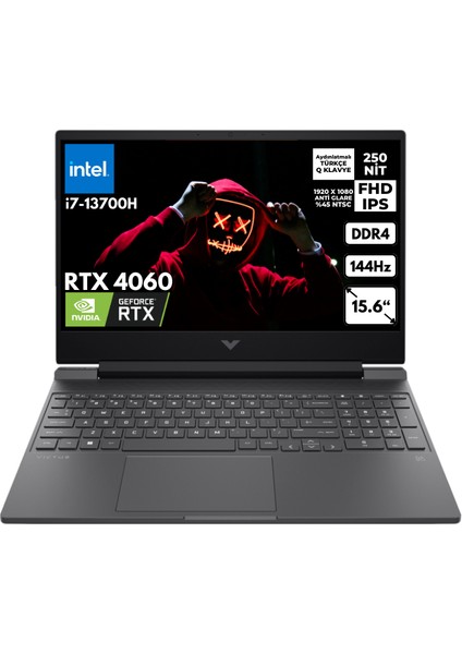 Victus I7-13700H 8gb 2 Tbssd RTX4060 15.6" Fhd Windows 10 Pro Gaming Notebook 8U846EAHMF66