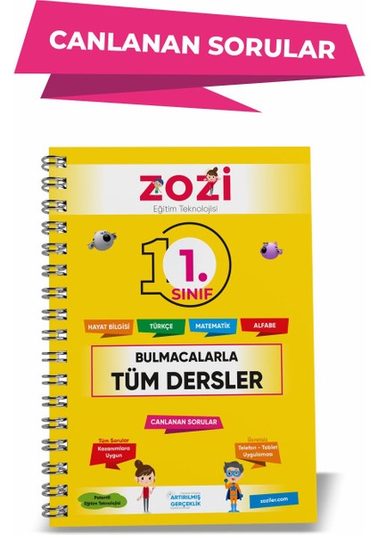 1.sınıf Canlanan Kitap Seti (Mor Set) 4kitap 1 Takvim Not