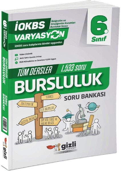 6. Sınıf Varyasyon Tüm Dersler Bursluluk Soru Bankası Gizli Yayınları