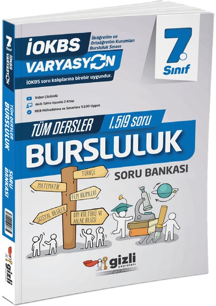 7. Sınıf Varyasyon Tüm Dersler Bursluluk Soru Bankası Gizli Yayınları