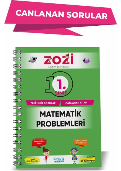 1.sınıf Canlanan Kitap Seti (Yeşil Set) 4kitap 1 Defter