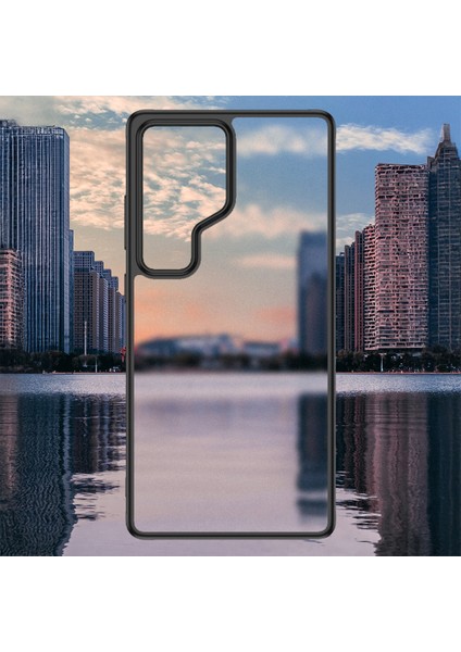 Samsung Galaxy S25 Plus Kılıf Silikon Kenarlı Arkası Sert Buzlu Roll Kapak