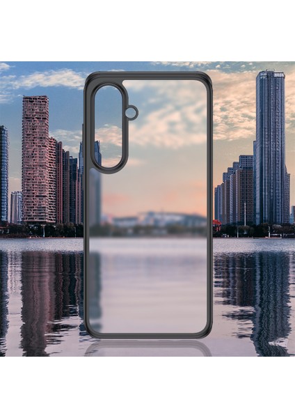 Samsung Galaxy S25 Plus Kılıf Silikon Kenarlı Arkası Sert Buzlu Roll Kapak