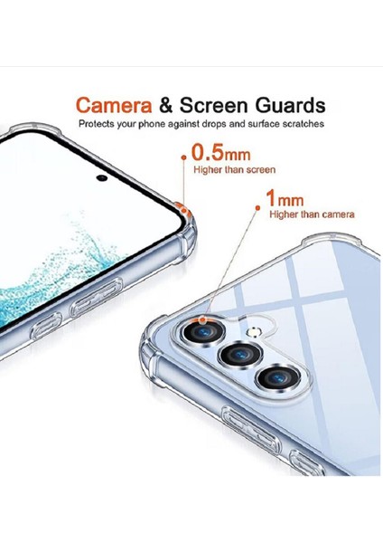 Galaxy S24FE Kılıf Baskılı Köşe Korumalı Şeffaf Kılıf