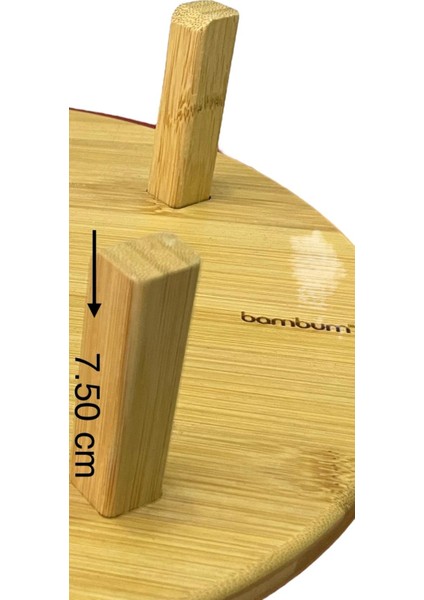 Bambu Ayaklı Sunumluk Servıs Tabağı (Büyük Boy)