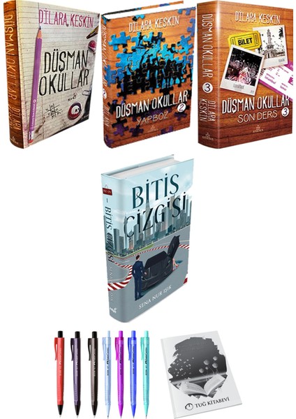 Bitiş Çizgisi (Ciltli) ve Düşman Okullar 3lü Set (Ciltli)