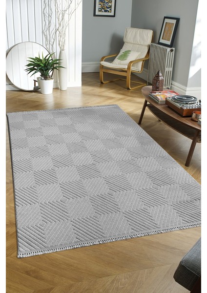 Bronx Dekoratif Modern Özel Dokuma Halı 132K Gri
