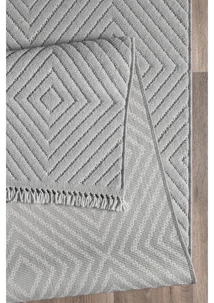 Bronx Dekoratif Modern Özel Dokuma Halı 132K Gri