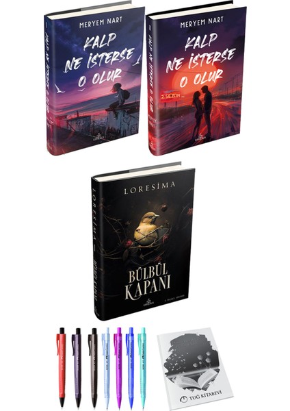 Bülbül Kapanı 1 (Ciltli) ve Kalp Ne Isterse O Olur 2li Set (Ciltli) Meryem Nart
