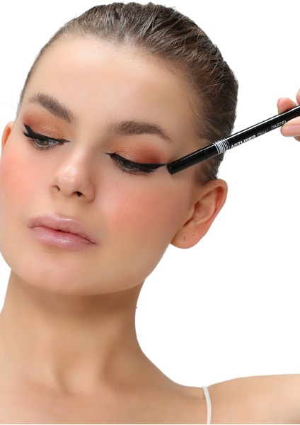 Waterproof Volume Maskara +Beauty Filter Fixing Pudra + Artliner Kalem Black indirimleri