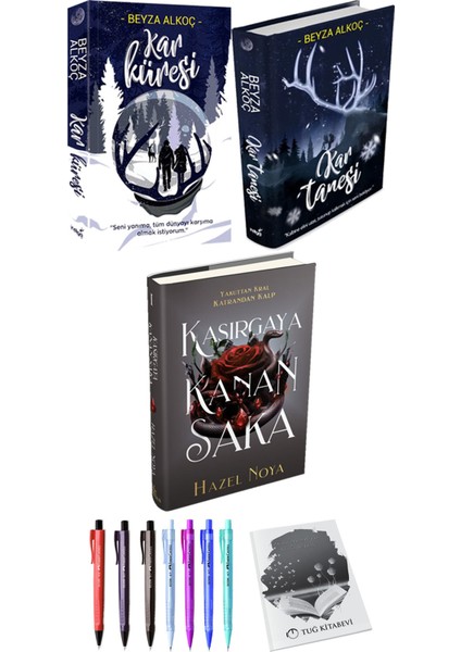 Kasırgaya Kanan Saka (Ciltli) ve Kar Küresi Kar Tanesi (Ciltli) Beyza Alkoç