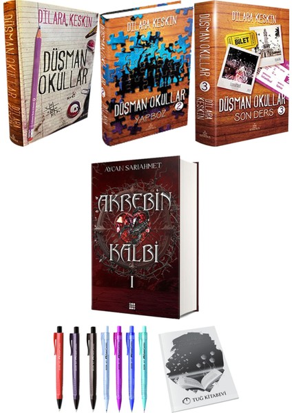 Akrebin Kalbi 1 (Ciltli) ve Düşman Okullar 3lü Set (Ciltli)