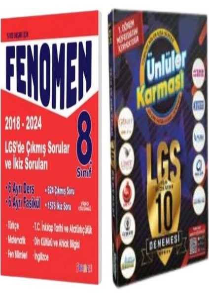 Lgs De Çıkmış Sorular ve Ikizleri & Ünlüler Karması 1. Dönem Deneme Seti