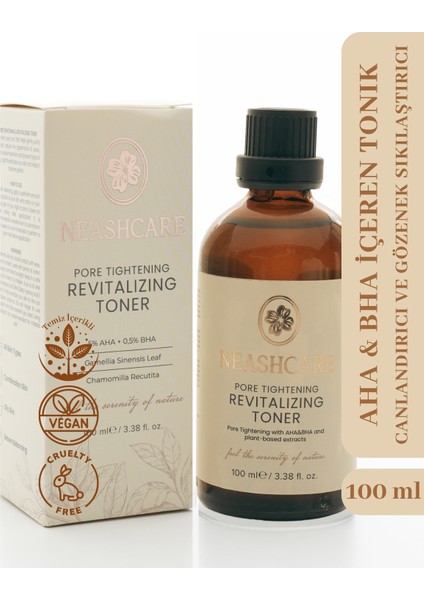 Aha & Bha İçeren Canlandırıcı ve Gözenek Sıkılaştırcı Tonik 100 ml