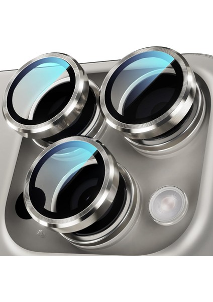 Apple iPhone 16 Pro Max Titan Metal Kamera Lens Koruyucu 3lü Set fiyatları