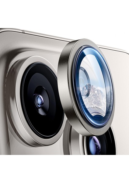 Apple iPhone 16 Pro Max Titan Metal Kamera Lens Koruyucu 3lü Set modelleri