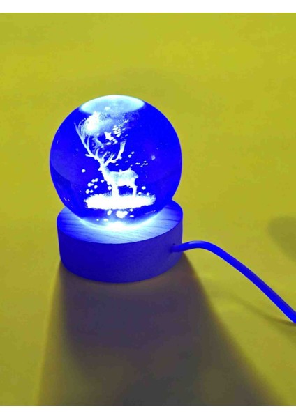 Renk Değiştiren Cam Küre Geyik Motifli fiyatları