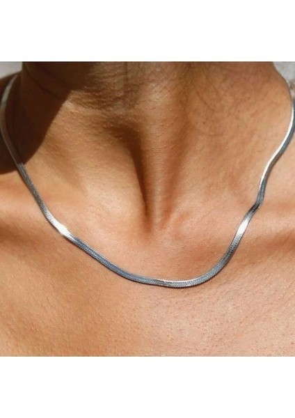 Diğer Gümüş Renk Bileklik Kolye Takım Set İtalyan Ezme Çelik Zincir Kolye Bileklik İkili Set Unisex Ürün fiyatları