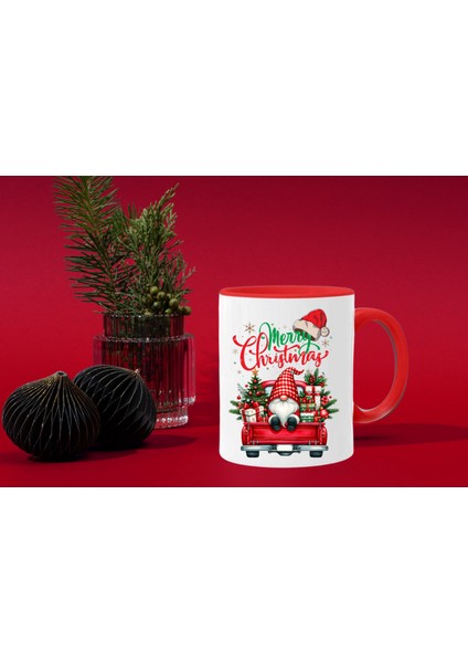 Yılbaşı Temalı Kırmızı Beyaz Kupa Merry Christmas Kupa Bardak Yeni Yıl Konseptli Özel Kupa fiyatları